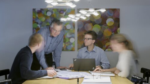 Projektbesprechung im Team